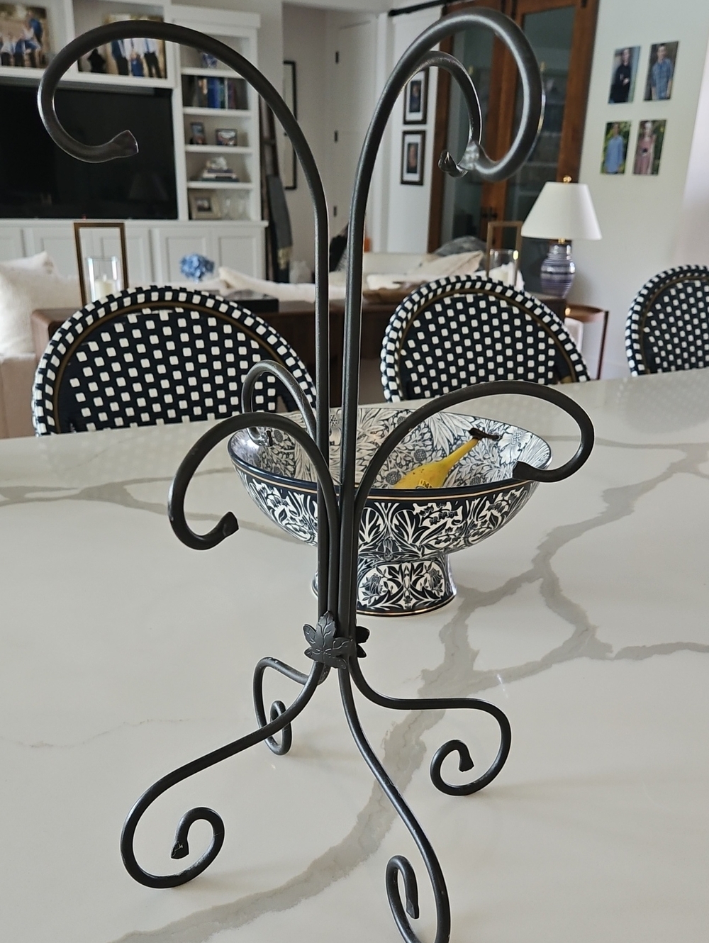Longaberger Black Scrollwork Metal Display Stand COFFEE MUG HOLDER